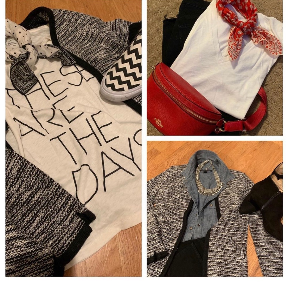 Black tweed XXS J Crew blazer jacket sweater